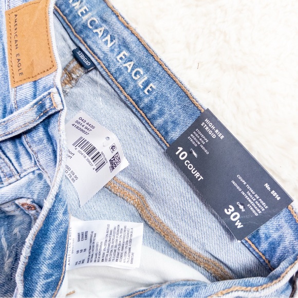 American Eagle High Rise Strigid Jeans NWT Size 10 Short 30W - Picture 4 of 6